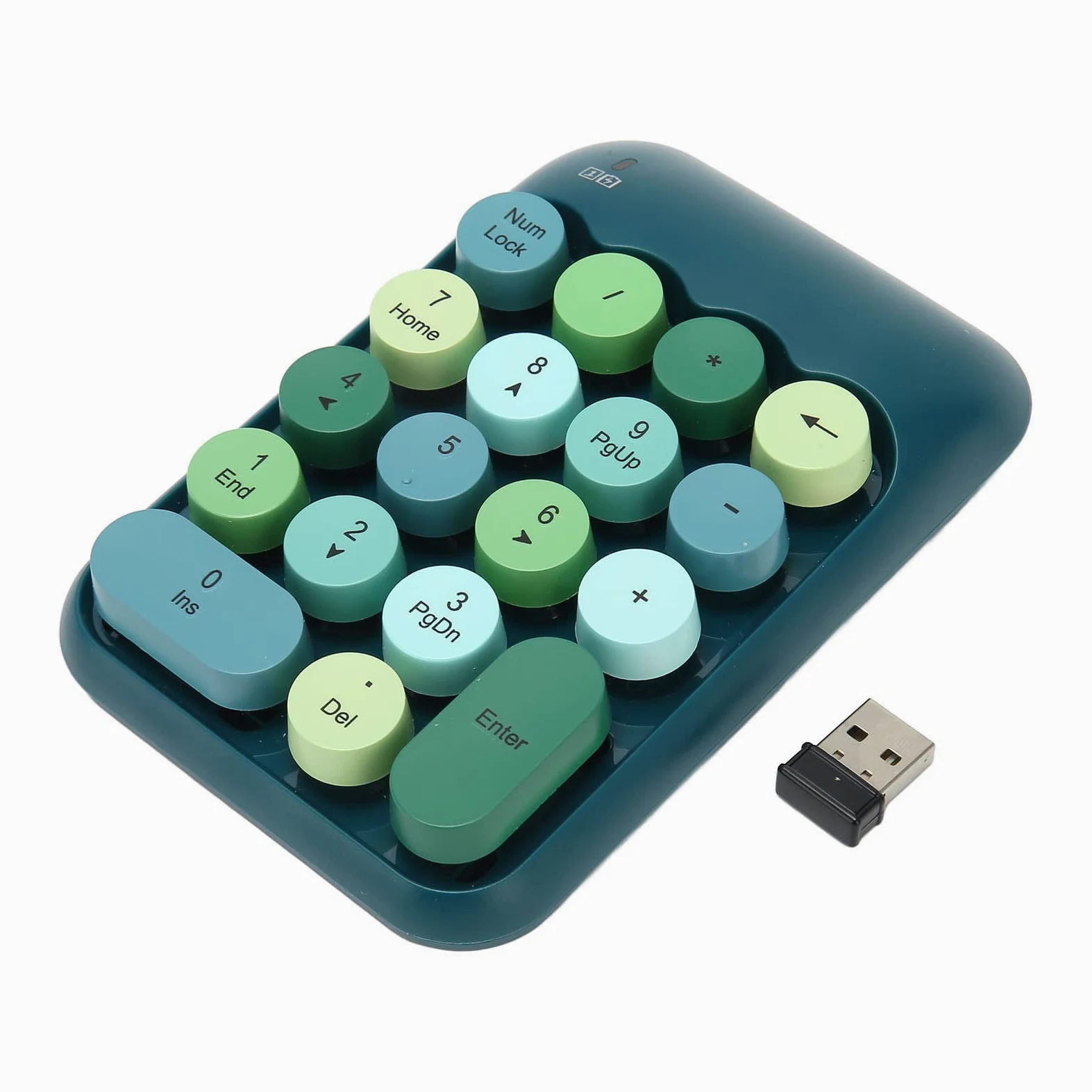 Tastierino Numerico USB, Tastierino Numerico Meccanico per Laptop, Tastierino Numerico per Macchina da Scrivere a Colori retrò a 18 Tasti per XP, per (Colore verde scuro)