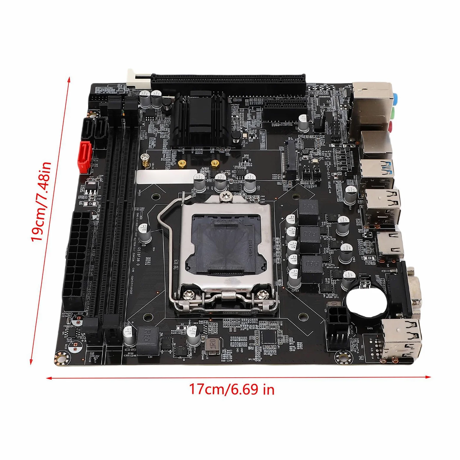 XUMIUZIY B75 COMPUTTA Computer, LGA 1155 Socket 2x8GB DDR3 Board da Gioco con M.2 NVME NGFF ATA3.0 PCI E per Core I3 I5 I7 E3 V2