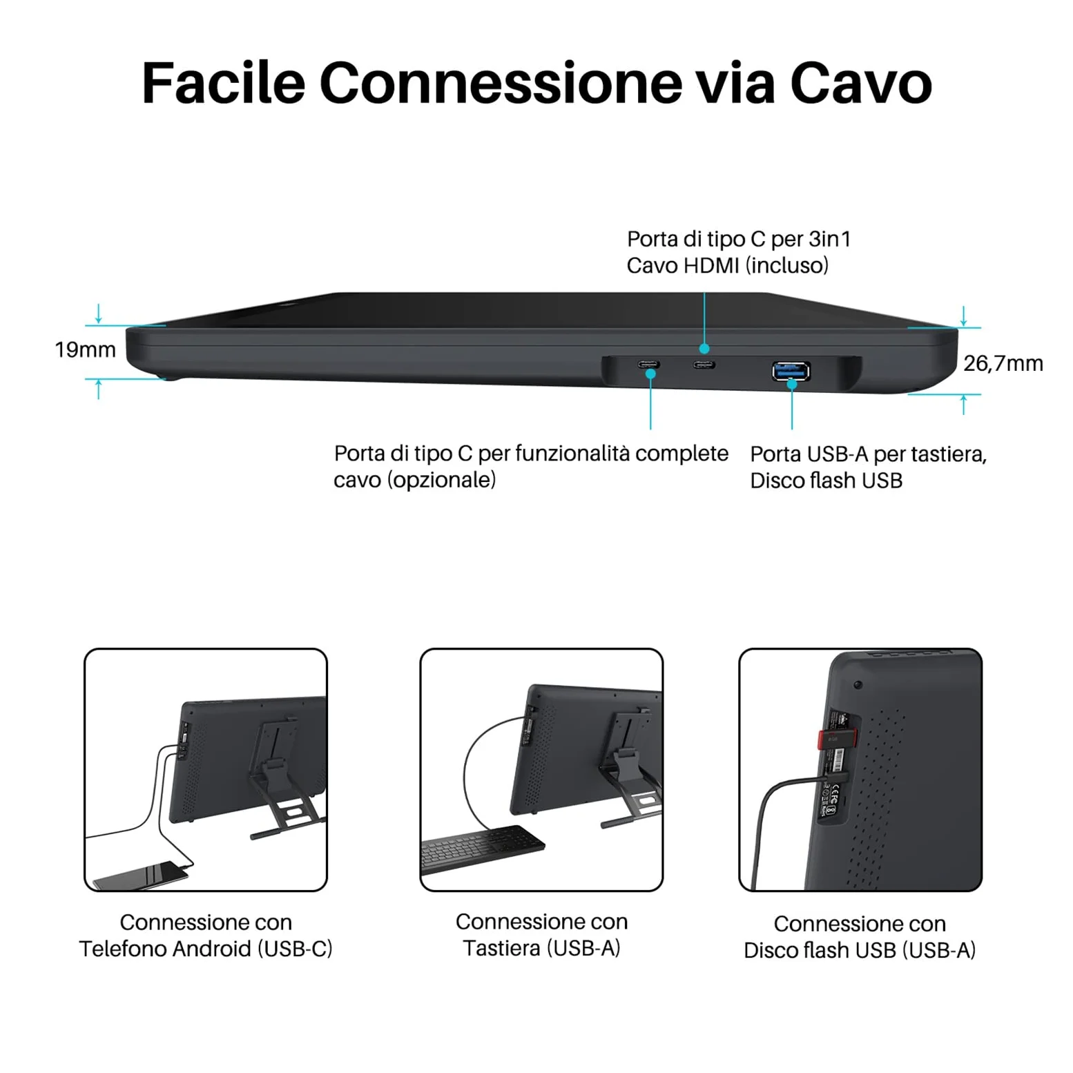HUION Nuova Kamvas 22 Tavoletta Grafica con Schermo La più Recente Stilo senza Batteria PW517 8192 Pressione della Penna Supporto Android 120% sRGB Pellicola Opaca Antiriflesso - 21,5 pollici | 21,5 pollici,FHD,Stilo PW517,Disegno,telelavoro,Educazione in