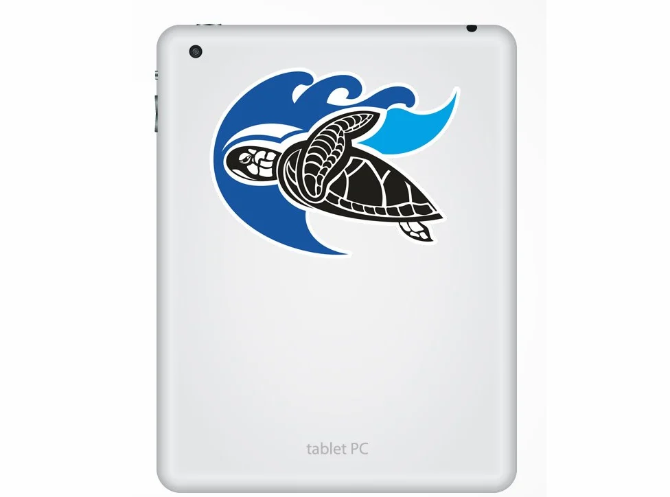 2 x 30cm/300mm Tribal Turtle Adesivi vinilici bagagli di viaggio gli animali del mare #7370