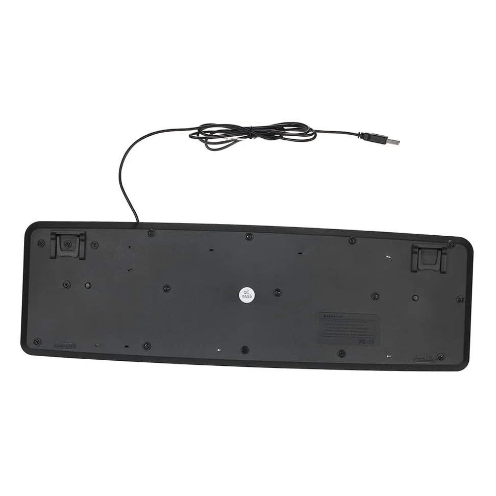 Tastiera USB cablata per utenti ipovedenti con grandi tasti bianchi Lettere nere per vecchi