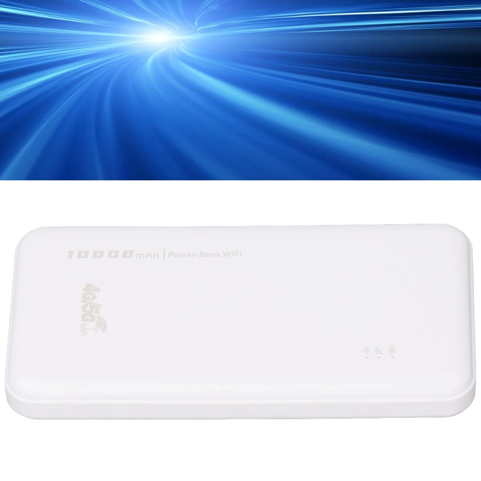 Generic Router Portatile 4G LTE Hotspot Mobile Slot per Scheda SIM 300Mbps Batteria Power Bank Router per Casa e Lavoro ABS Bianco 1 Articolo
