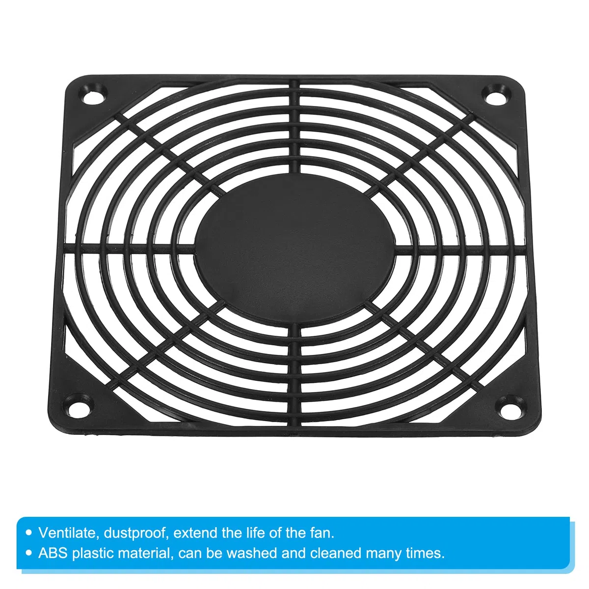 PATIKIL 120mm Ventola Filtro, 4pz ABS Plastica Ventilatore Griglia Protezione Protezione per Ventola Protezione Copertina Fai-da-Te, Nera