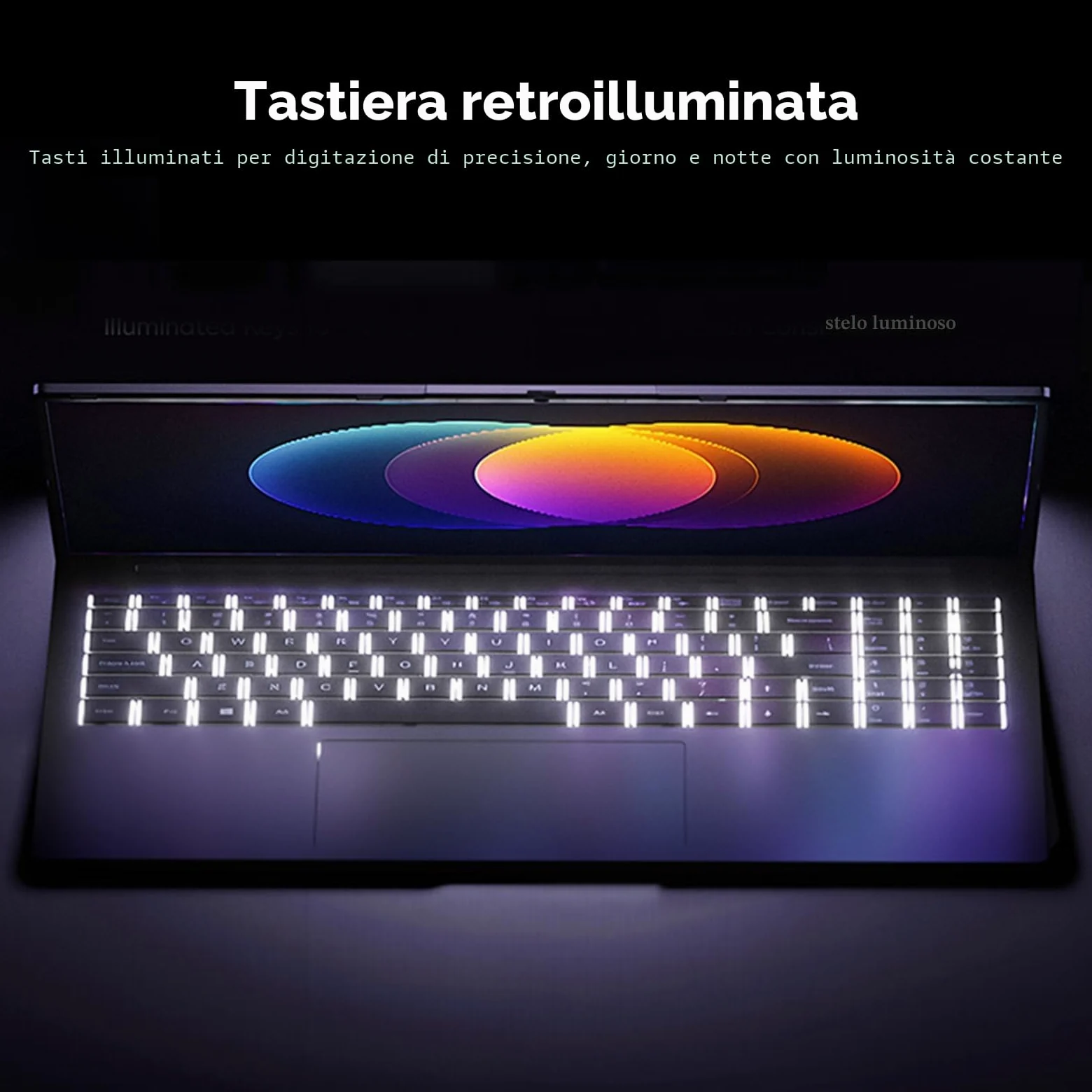 16" PC Portatile Gaming Ryzen 7 H255 Fino a 4,9 GHz, 8 core 16 thread, 16 GB RAM DDR5 4800 MHz, SSD 512 GB, 1920 x 1200 FHD Display Computer Portatile, Tastiera Retroilluminata Laptop, WiFi 6