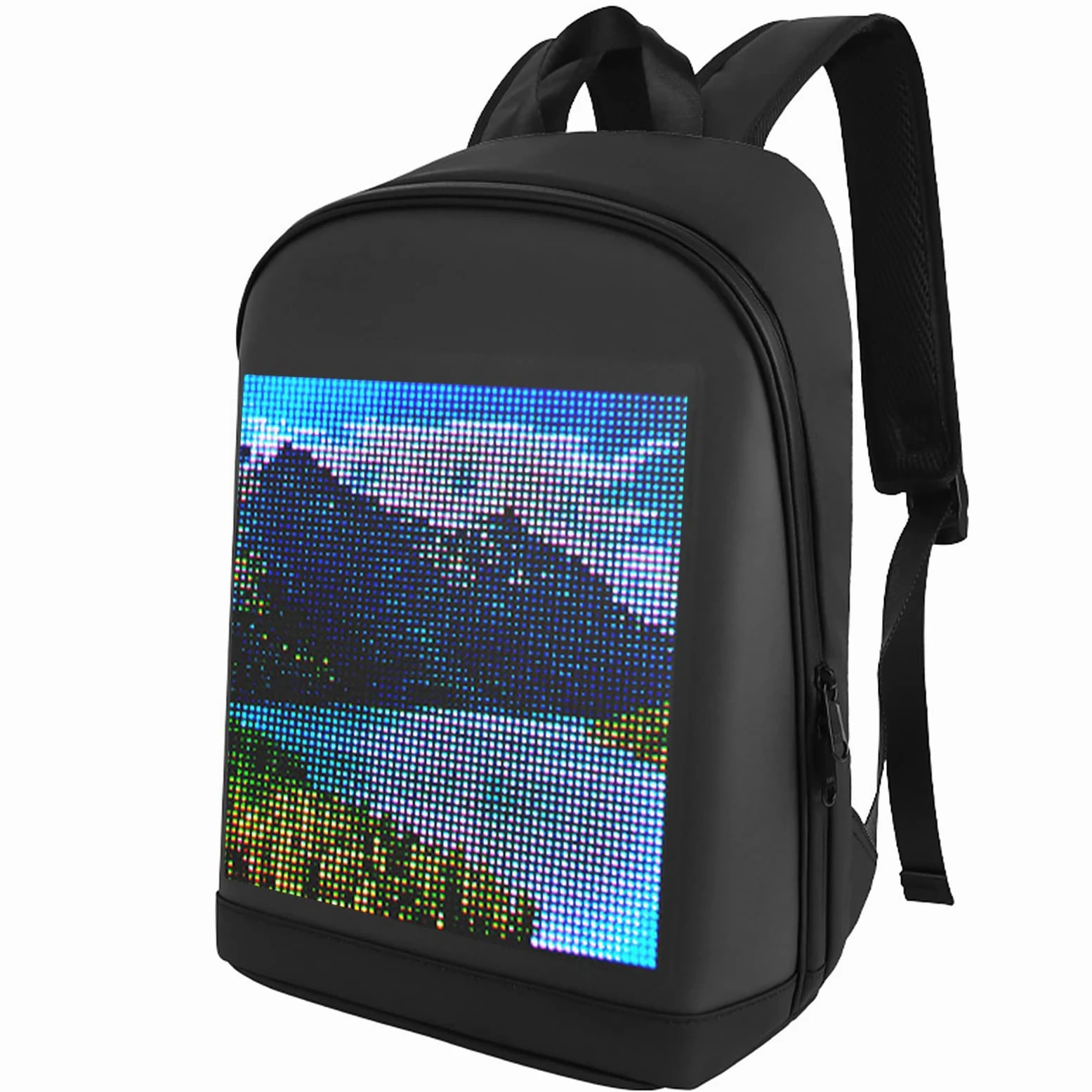 Zaino da viaggio personalizzabile con schermo a colori a LED Borsa da scuola per uomini Donne Studenti universitari