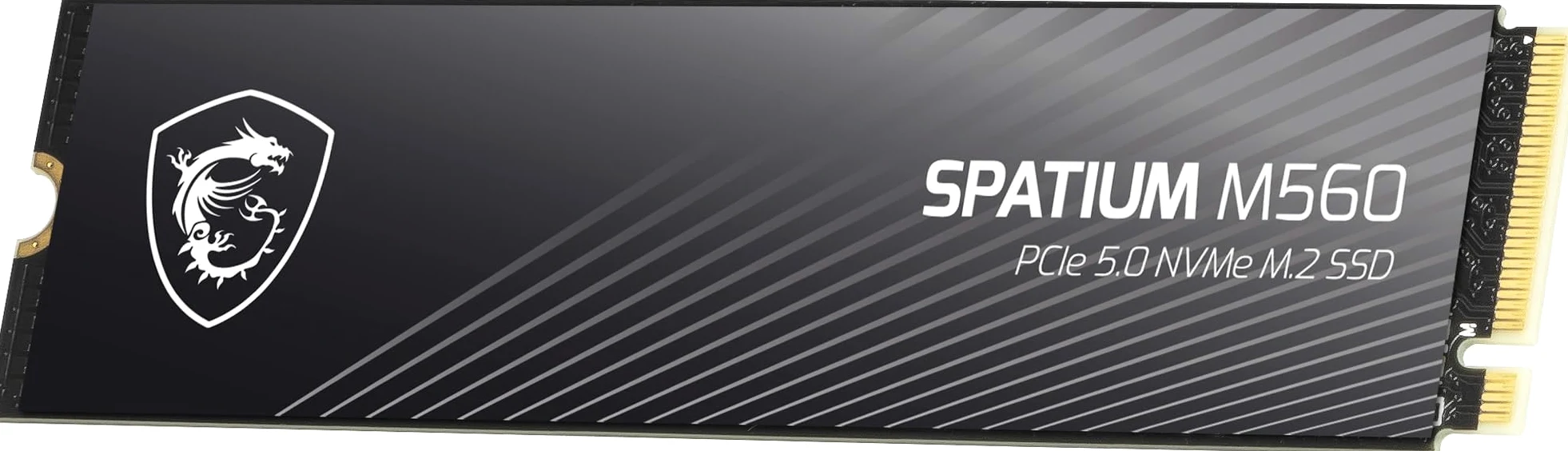 MSI SSD portatile SPATIUM M560 PCIe 5.0 NVMe M.2 da 1 TB, unità a stato solido esterna da 1 TB, velocità fino a 10200 MB/s, USB-C, archiviazione affidabile per giochi, studenti, professionisti, nero