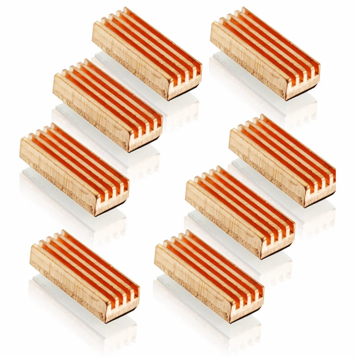 AABCOOLING Ram Heatsink 4 - Set di 8 dissipatori per memoria delle schede grafiche e altri componenti elettronici che necessitano di efficienza di raffreddamento passivo