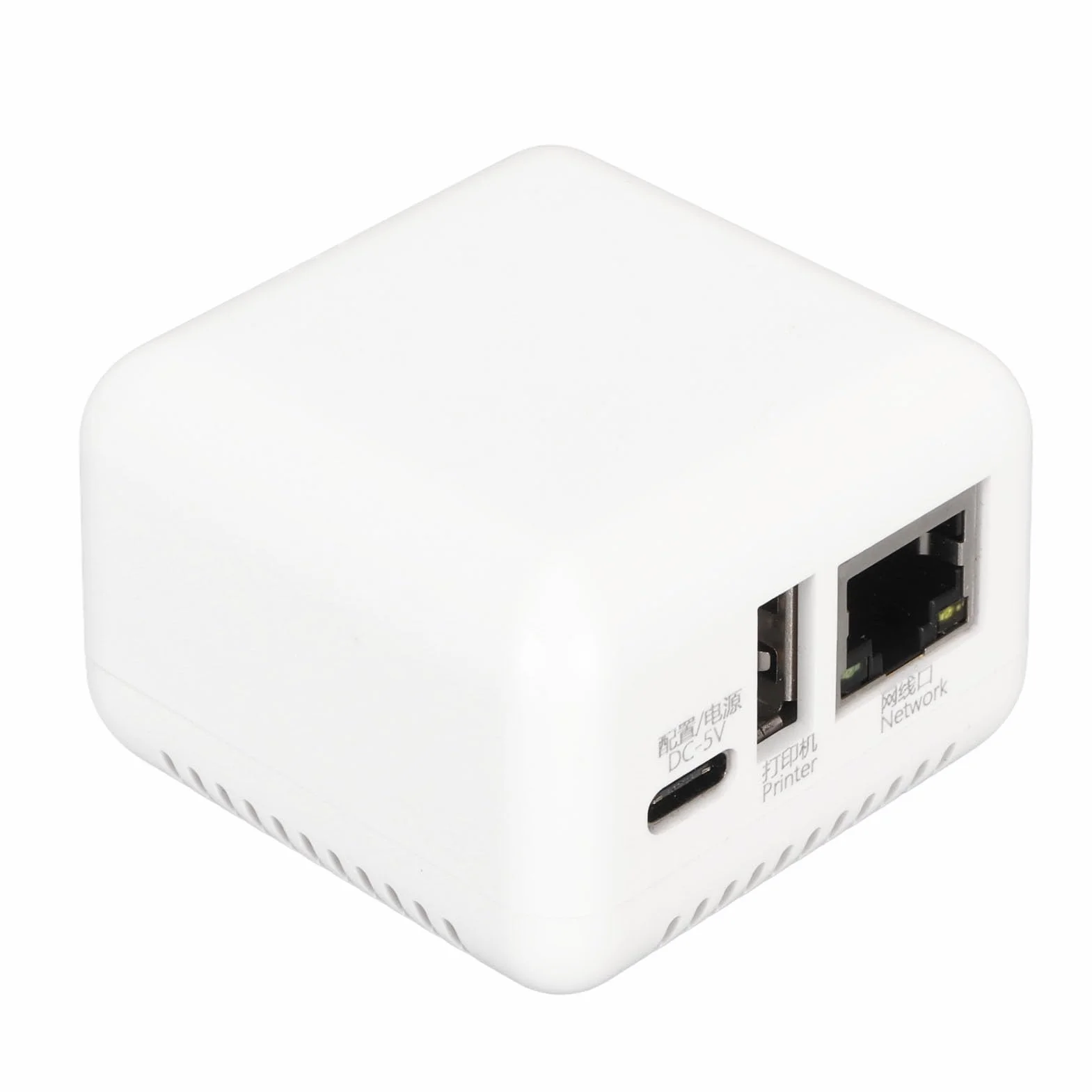 GOWENIC Server di Stampa di Rete USB 2.0, Server di Condivisione di Stampa LAN Supporta la Stampa di Immagini e Testo, per Tipografia Office School (Spina Europea)