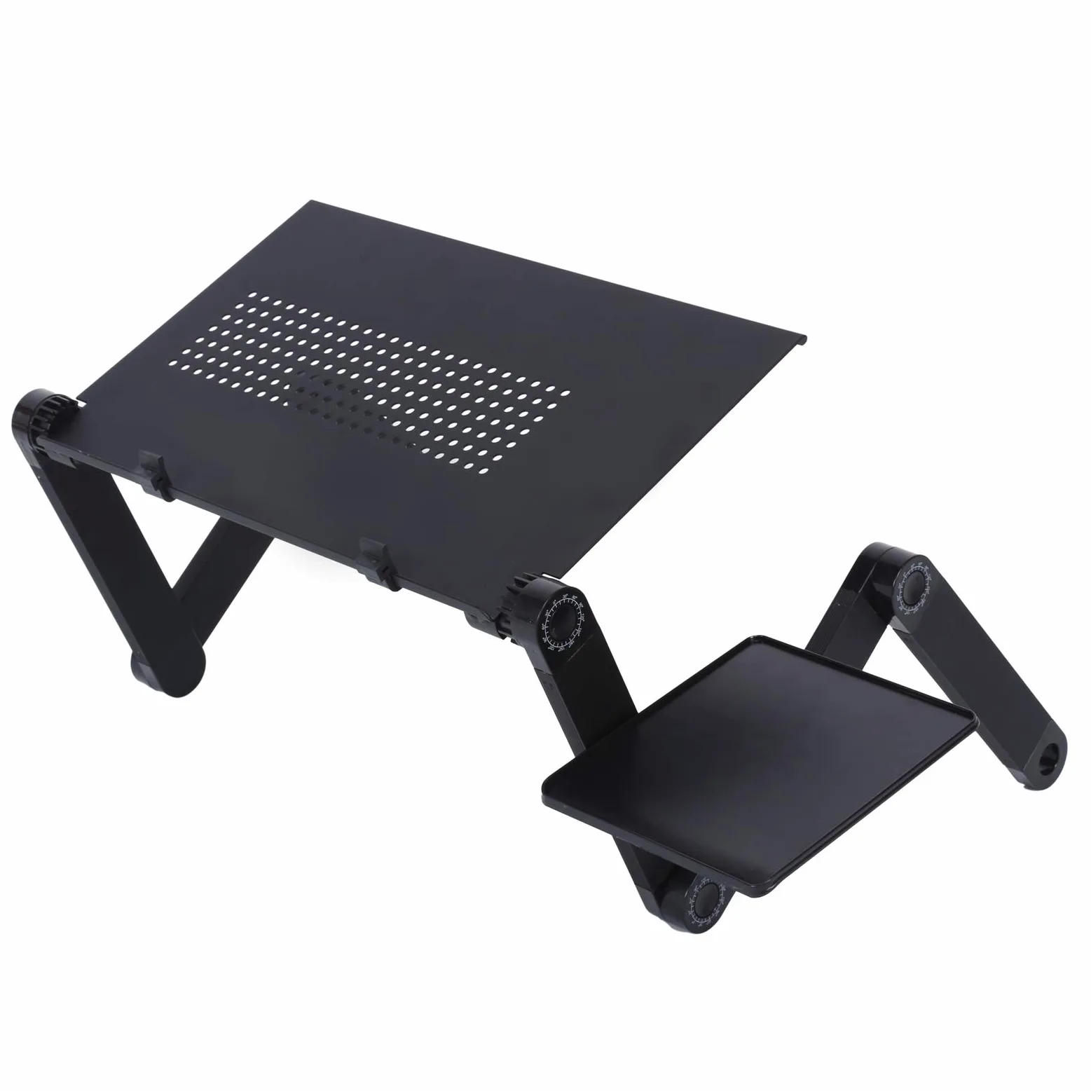 Domary Supporto per Laptop Pieghevole con Ripiano per Mouse Regolabile Uso in Ufficio Domestico - Lega di Alluminio Resistente 42x26 Cm