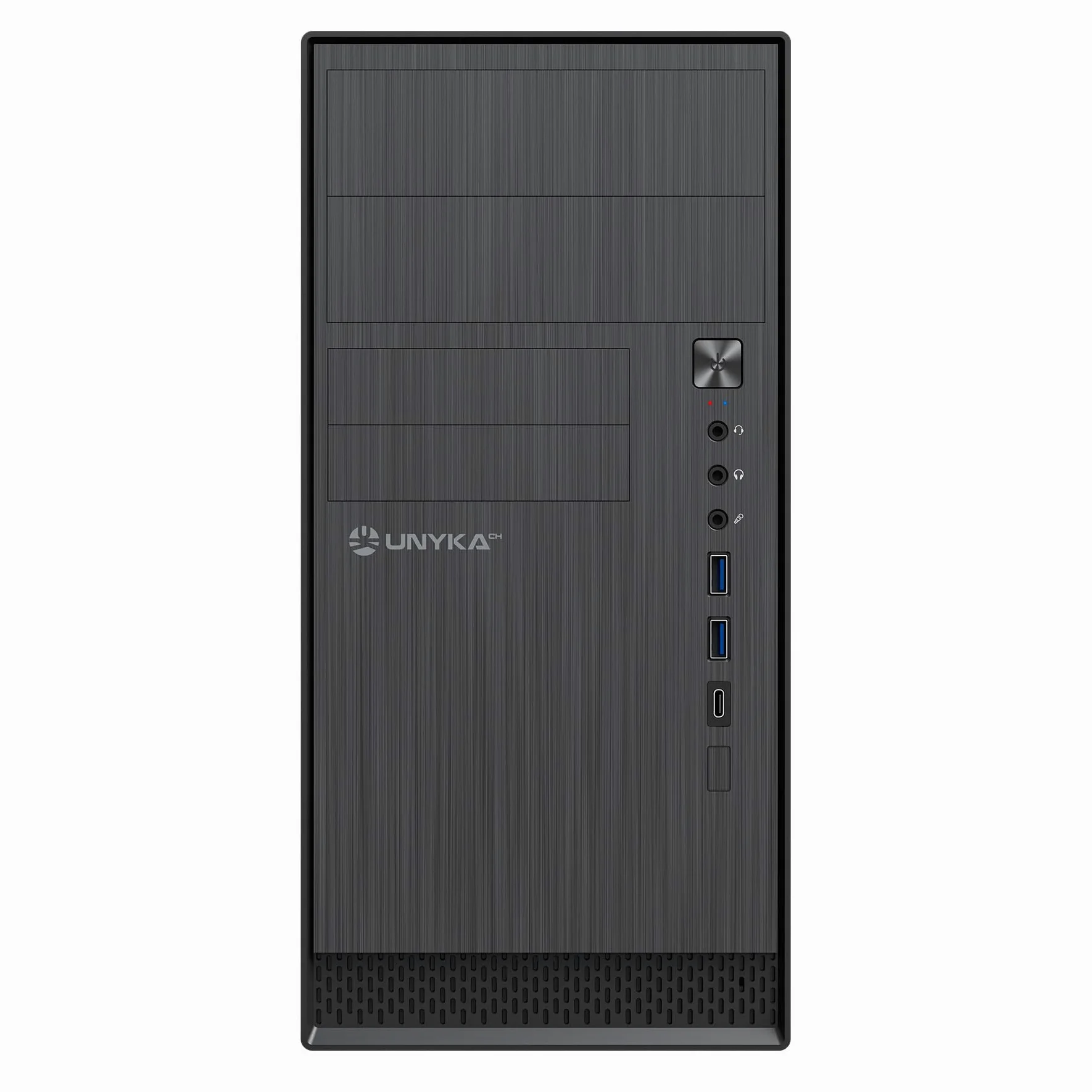 UNYKAch Case per computer Micro ATX Aero C12 V2 con due porte USB 3.0 e una porta USB Type C 2.0