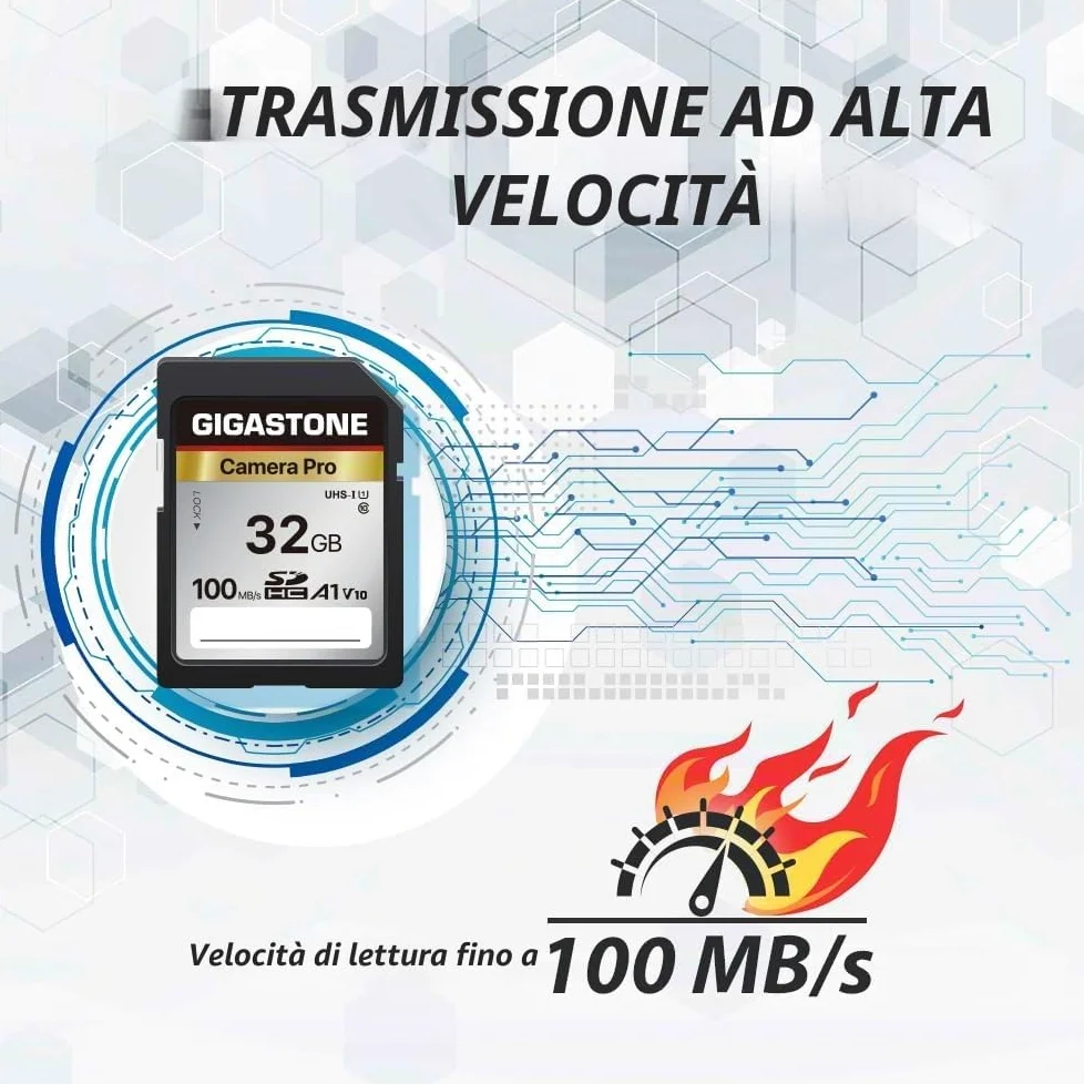 Gigastone Scheda di memoria SDHC da 32 GB, fotocamera Pro seriale, confezione da 2 schede, velocità fino a 100 MB/s. Compatibile con fotocamera Canon Nikon Sony Videocamera A1 U1 V10 UHS-I Classe 10