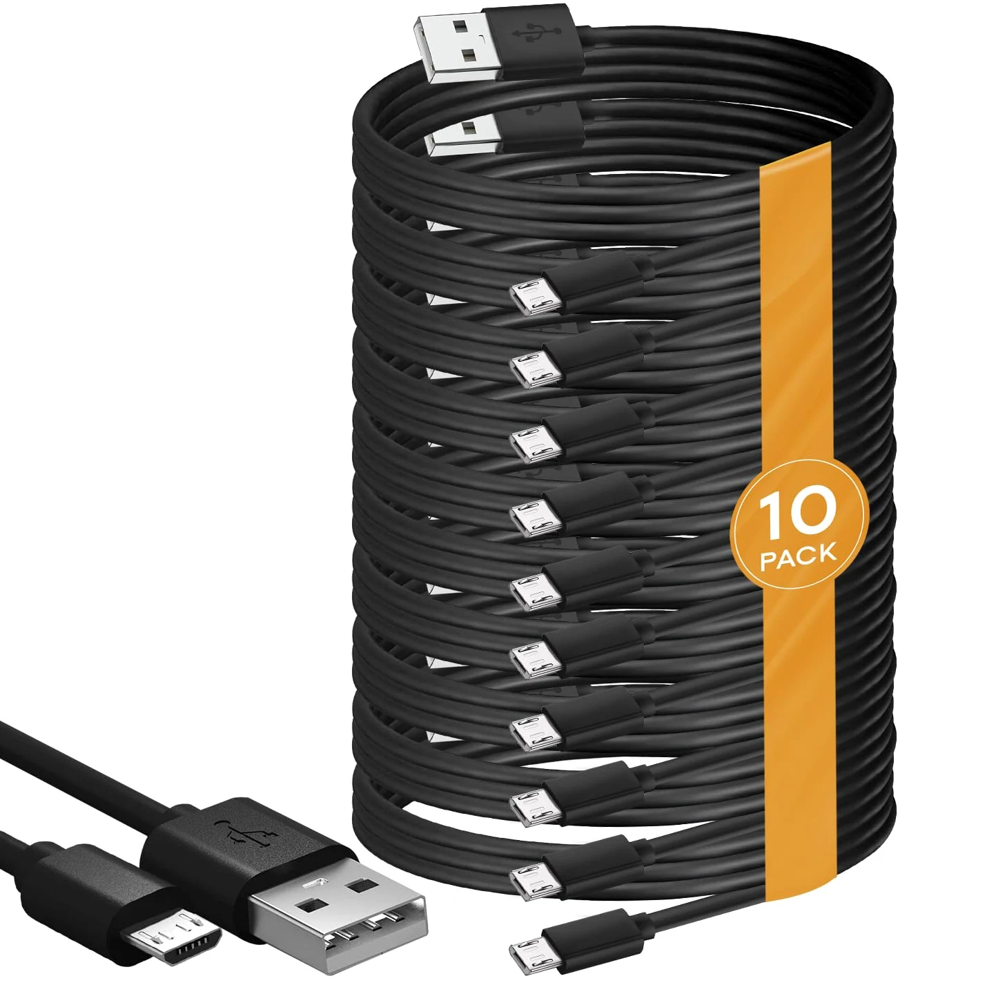 Cavo micro USB da 4,6 m, cavo di ricarica e trasferimento dati Android, compatibile con Kindle Fire HD, 6 7 8 10 (1-8a generazione), tablet Kindle Paperwhite, altoparlanti Bluetooth, cuffie (4,6 m)