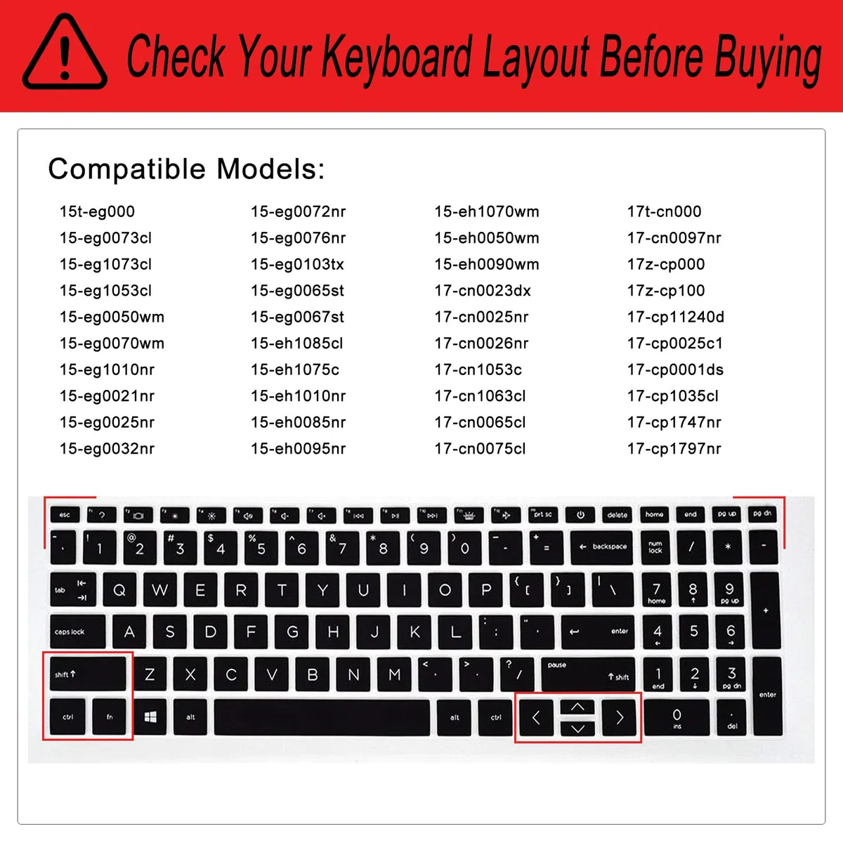 Cover in silicone per tastiera per laptop HP da 17,3", 17-cn0065cl 17-cn0075cl 17t-cn000 17-cn0097nr 17-cn0025nr 17-cn0026nr 17-cn1053cl 17-cn1063cl cl 17-c.c. n0023dx 17-CP0001DS 17-CP1035cl (rosa)