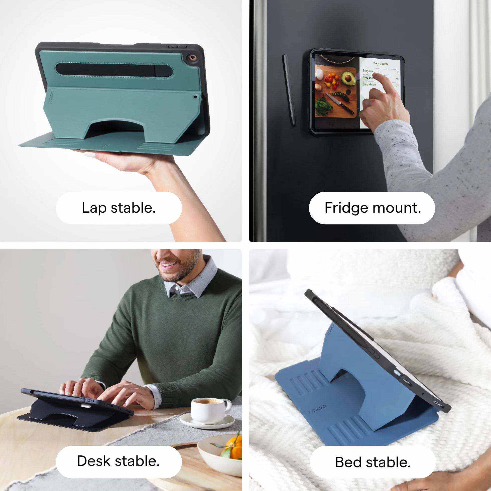 ZUGU CASE Cover per iPad Pro 11 pollici 1a/2a/3a/4a generazione [Nero] | Custodia Protettiva Sottile - Supporto Magnetico Regolabile 8 Angoli - Porta Pencil con Ricarica Wireless - Auto Sleep/Wake
