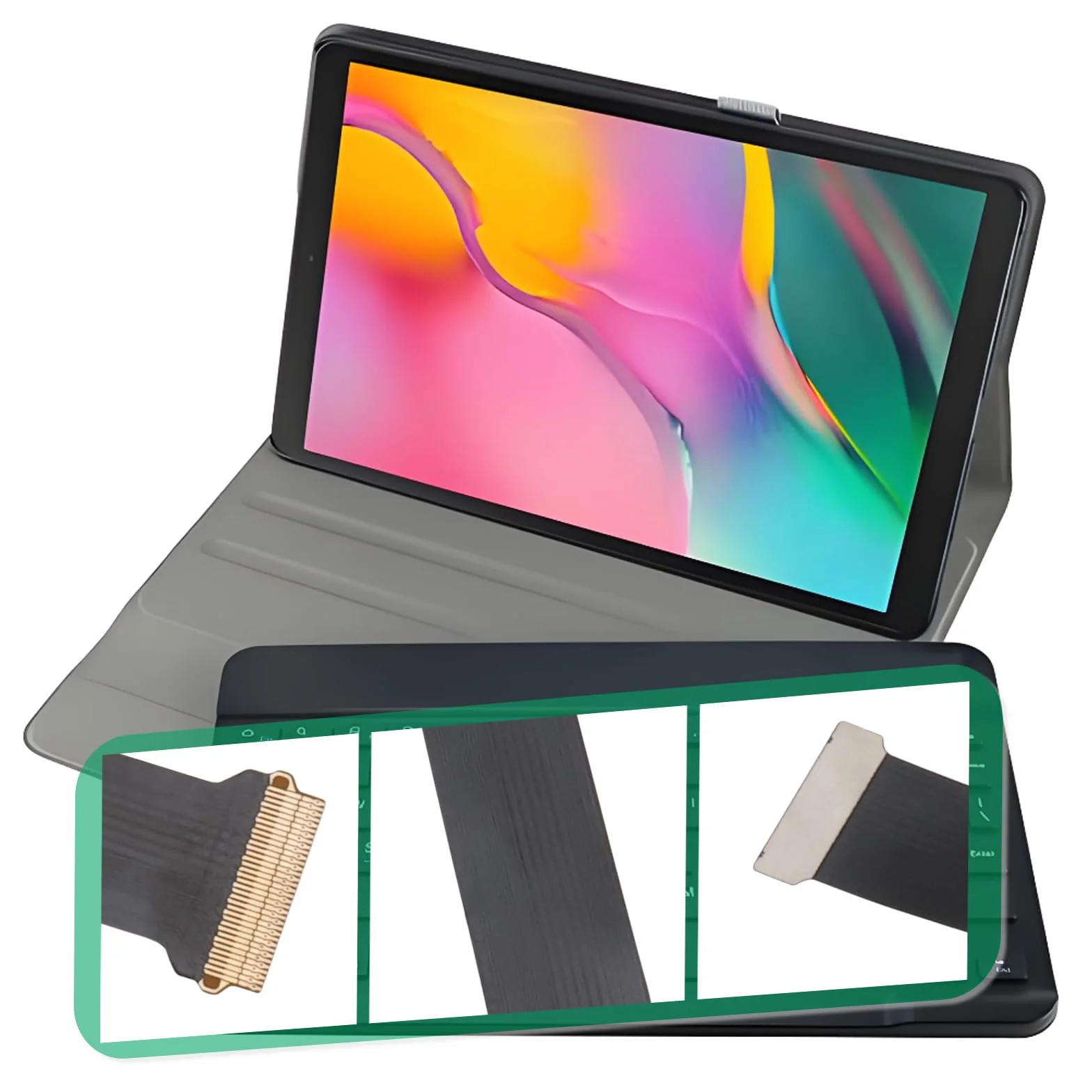 OTOTEC 2 cavi flessibili per tablet LCD, cavo a nastro interno compatibile con tablet Samsung Galaxy Tab A 10.1 2019 SM-T510 SM-T515