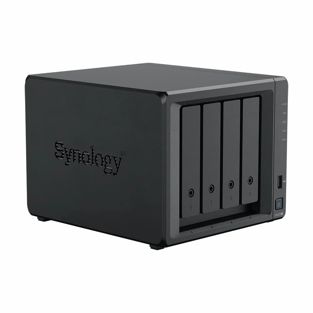 Synology DS423+ - NAS a 4 bay (Intel Celeron J4125 4 core 2 GB Ram 2 porte LAN RJ-45 1GbE) da 16 TB con 4 dischi WD RED Plus HDD (WD40EFZX - 68AWUN0)