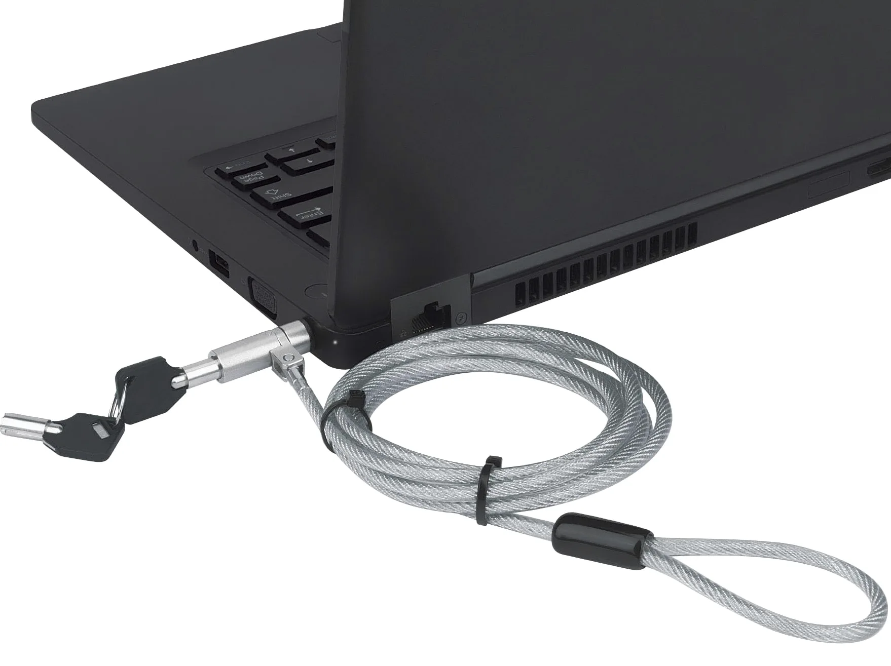 Techly 108262 Lucchetto con Sistema di Sicurezza Wedge-Lock per Notebook Cavo 1,8m Silver