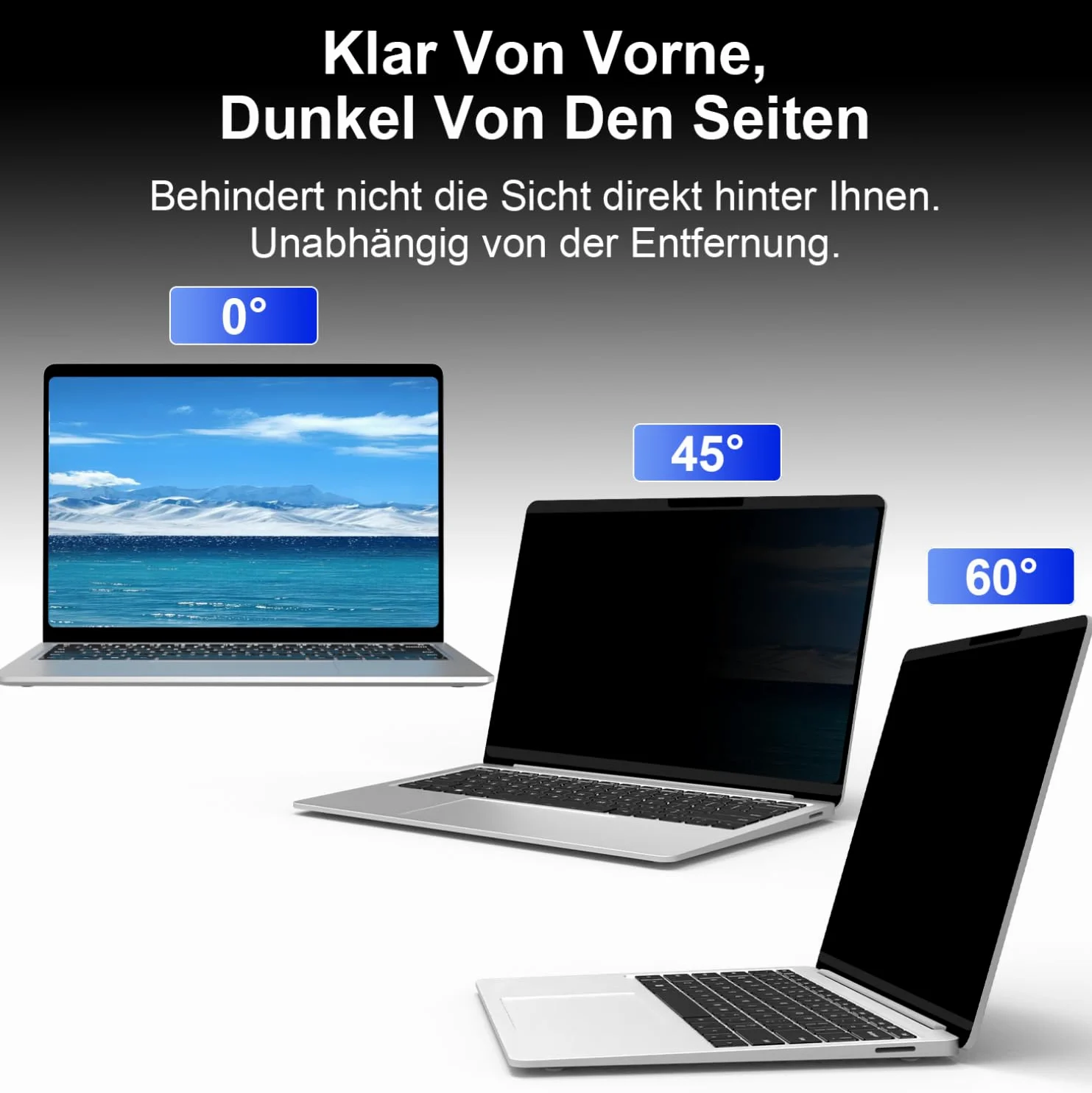 Pellicola protettiva magnetica per MacBook, pellicola protettiva rimovibile per la privacy con webcam per schermo anti-riflesso blu (13,5 pollici Surface Laptop)
