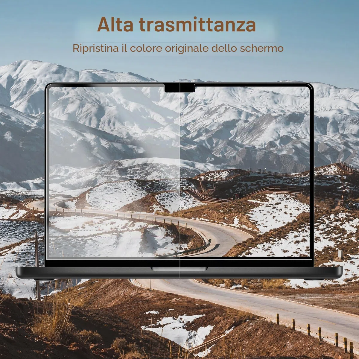 Pellicola proteggi schermo in vetro temperato per MacBook Air 13,6" M5-M2 Chip 2026-2022 A3449 A3240 9H Antigraffio HD Trasparente Copertura Totale