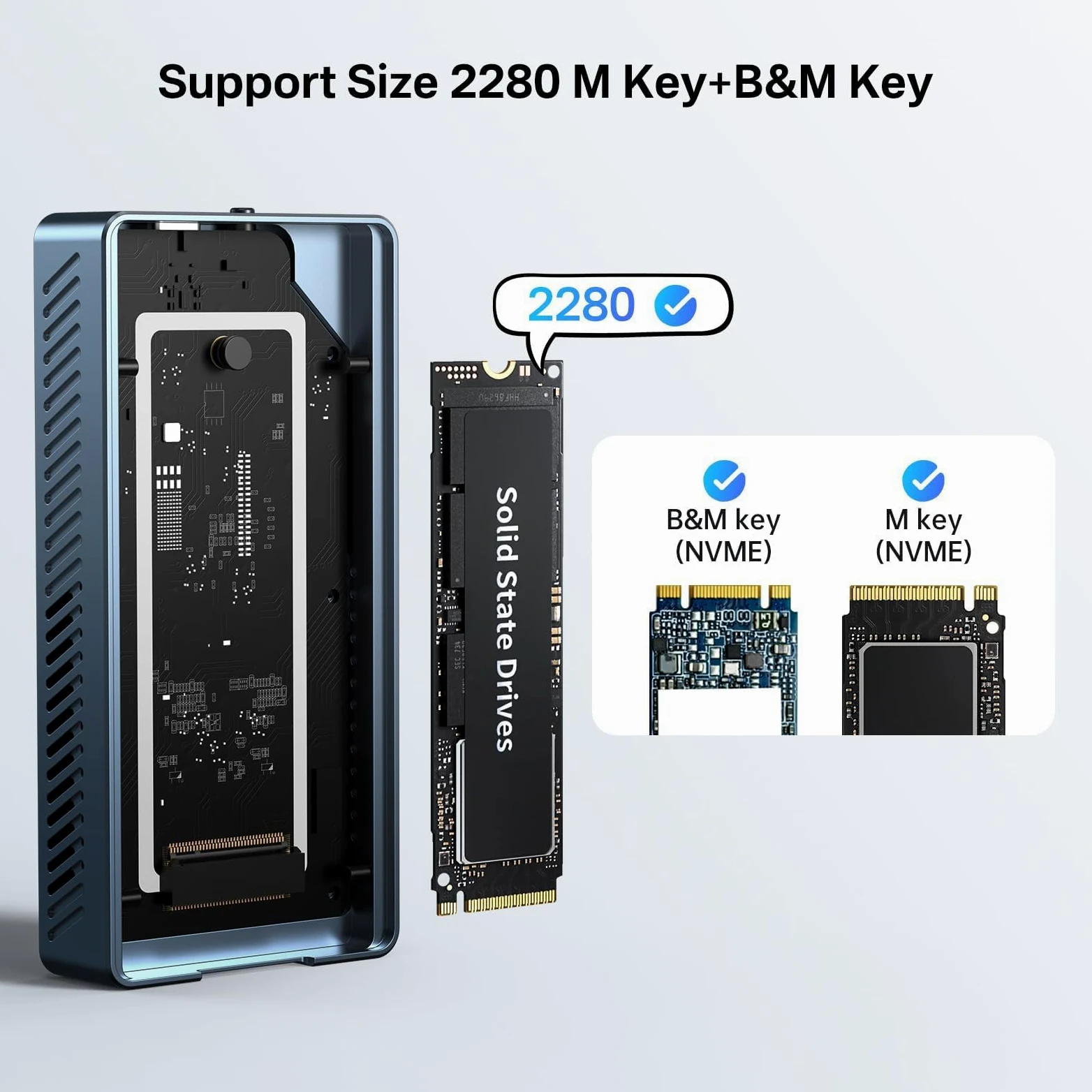 ACASIS Case M.2 NVMe 40Gbps con Ventola – Enclosure SSD Esterno Thunderbolt 4 / 3 USB4/3.2/3.1/3.0, Installazione Senza Attrezzi, per Dischi 2280/2260/2242/2230, Compatibile Mac M1/M2, iPad Pro e PC