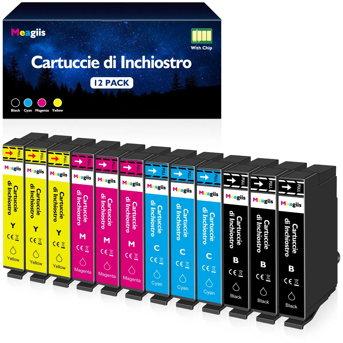 Compatibili per 603XL Cartucce d'inchiostro Compatibili per Epson Expression Home XP-2100 XP-3100 XP-4100 XP-2105 XP-2150 XP-3105 XP-4105 Workforce WF-2810 WF-2830 WF-2820 WF-2840 (12 Pezzi)