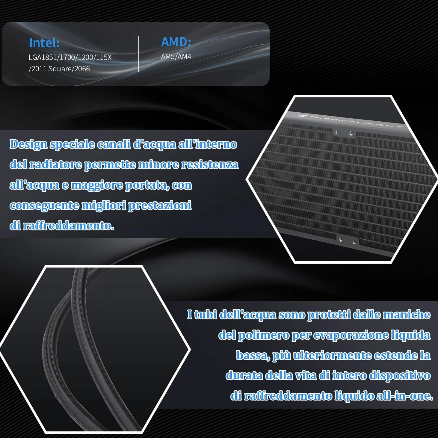 TR AQUA ELITE 360 V3 3 Ventole ARGB PWM con cuscinetti S-FDB, pompa efficiente controllata da PWM, per AMD / AM4 / AM5 Intel LGA1150 / 1151/1200 / 2011/1700 (AE360 V3)