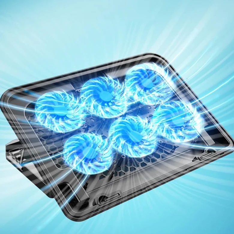 Sxhlseller Base di Raffreddamento per Laptop Raffreddamento Rapido Efficiente Regolazione 'angolo a Livelli per Laptop da 18 Pollici Supporto per Impiegati Rete (Il display LCD intelligente