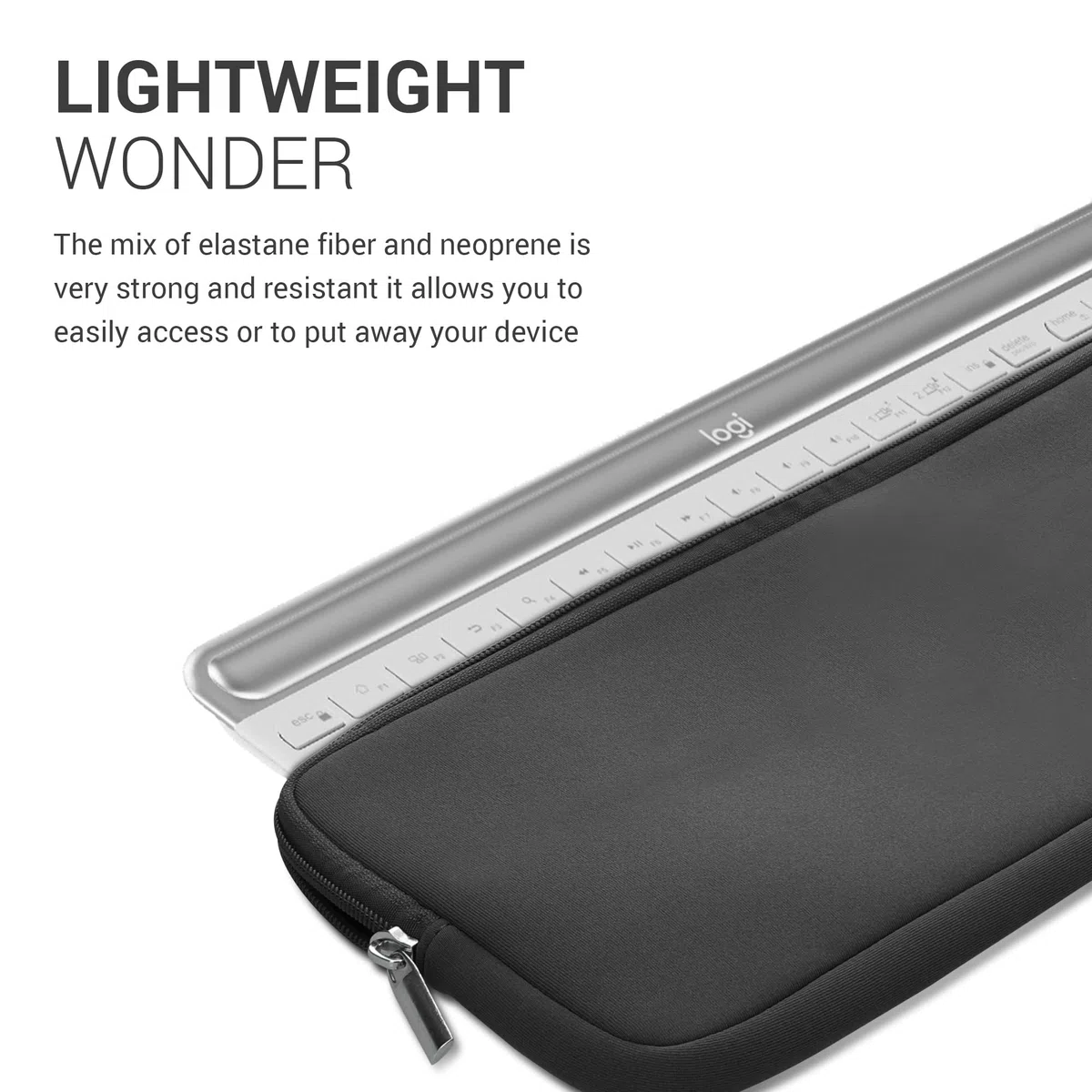 kwmobile Custodia Tastiera Wireless Compatibile con Logitech MK470 - Porta Tastiera PC Portatile - Copri Tastiera Computer grigio