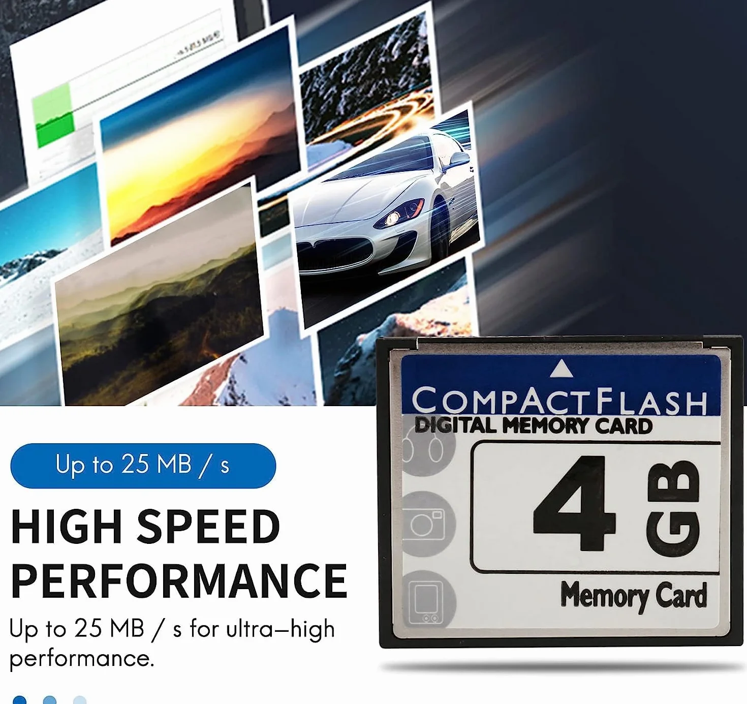 Scheda di memoria professionale 4 Gb Compact Flash (Whiteandblue)