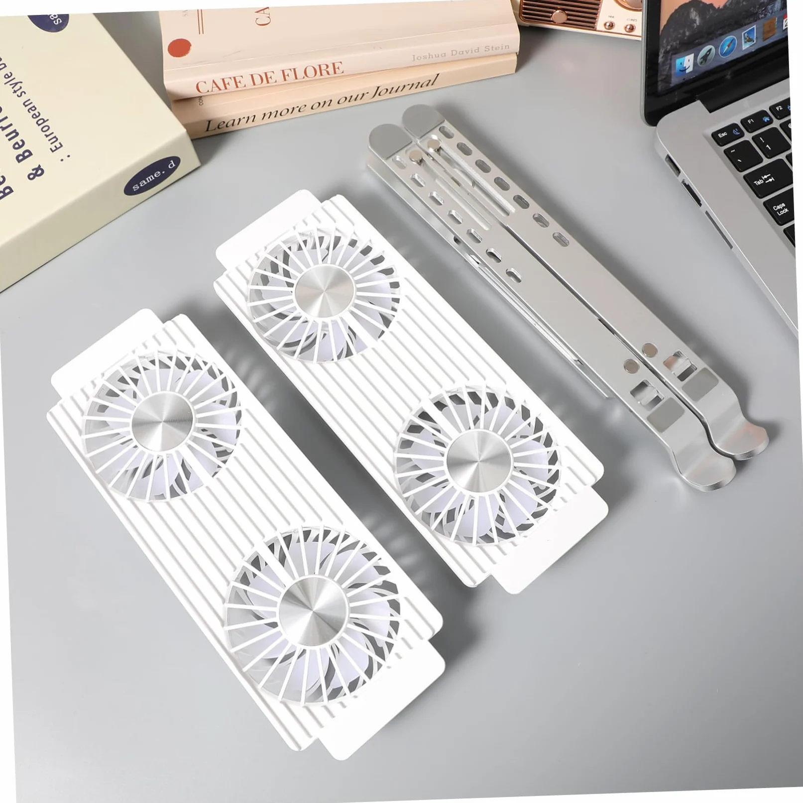 Uonlytech Supporto Ventilato Per Laptop Base Di Raffreddamento Per Computer Portatile Con Ventole Multiple Struttura Stabile e Design Ergonomico Per Uso Quotidiano